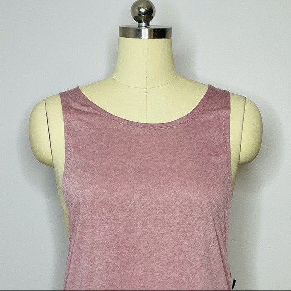 Yogalicious Mauve Lace-Up Back Tank L - Picture 5 of 11